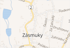 Čechova v obci Zásmuky - mapa ulice