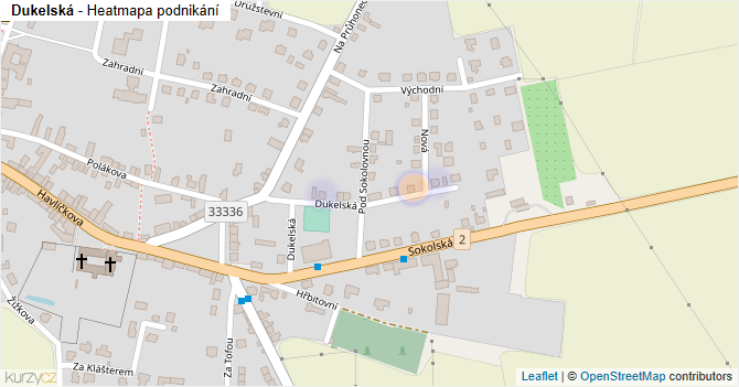 Dukelská - mapa podnikání