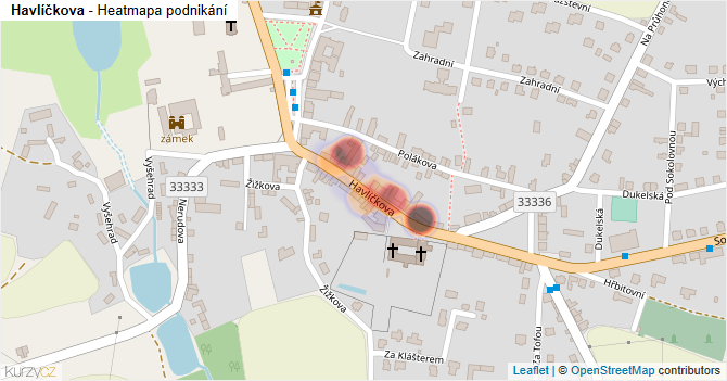 Havlíčkova - mapa podnikání