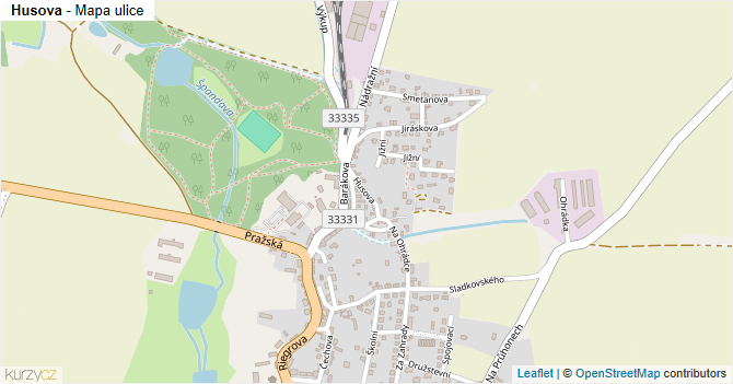 Husova - mapa ulice