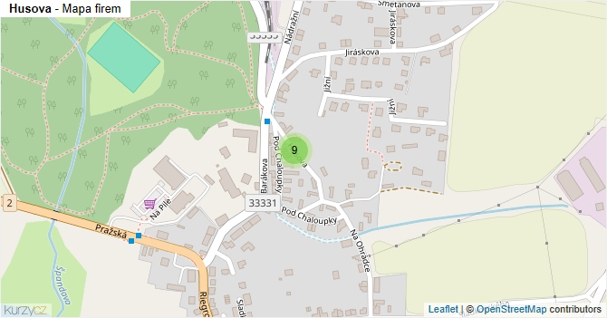 Husova - mapa firem