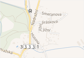 Jižní v obci Zásmuky - mapa ulice