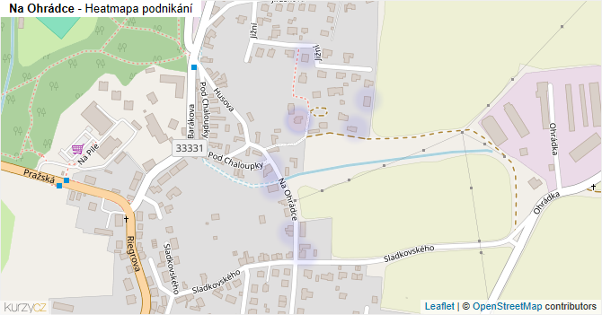 Na Ohrádce - mapa podnikání