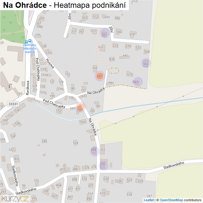 Mapa Na Ohrádce - Firmy v ulici.