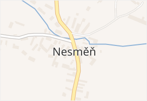 Nesměň v obci Zásmuky - mapa části obce