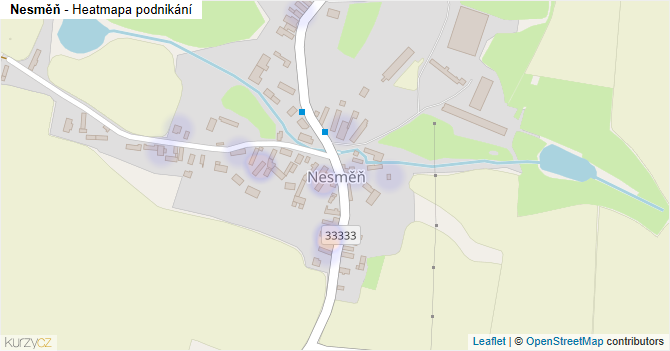 Nesměň - mapa podnikání