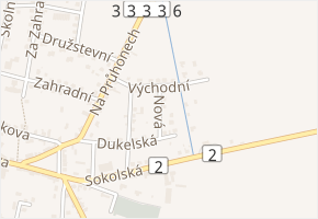 Nová v obci Zásmuky - mapa ulice