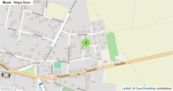 Nová - mapa firem
