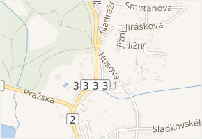 Pod Chaloupky v obci Zásmuky - mapa ulice