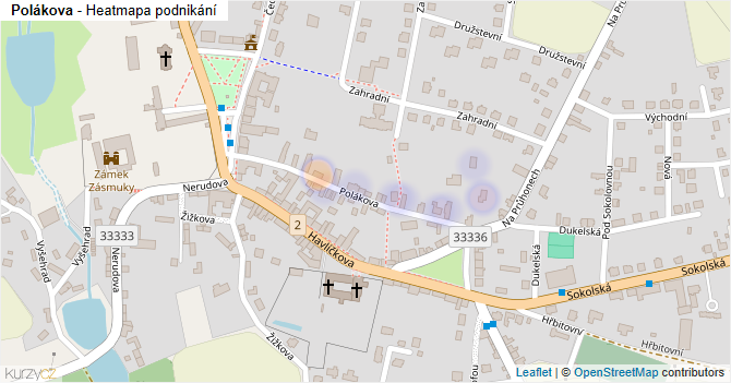 Polákova - mapa podnikání