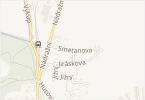 Smetanova v obci Zásmuky - mapa ulice