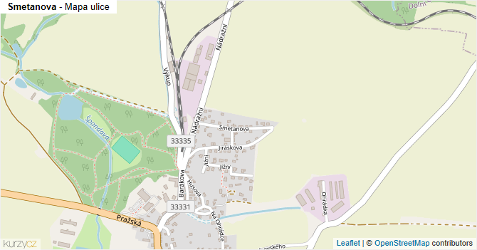 Smetanova - mapa ulice