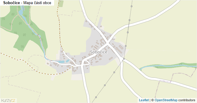 Sobočice - mapa části obce