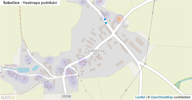 Sobočice - mapa podnikání