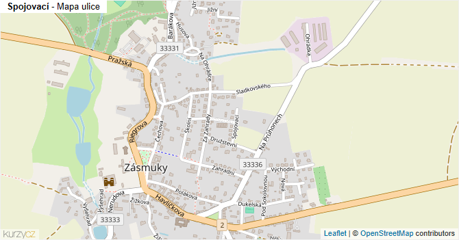 Spojovací - mapa ulice