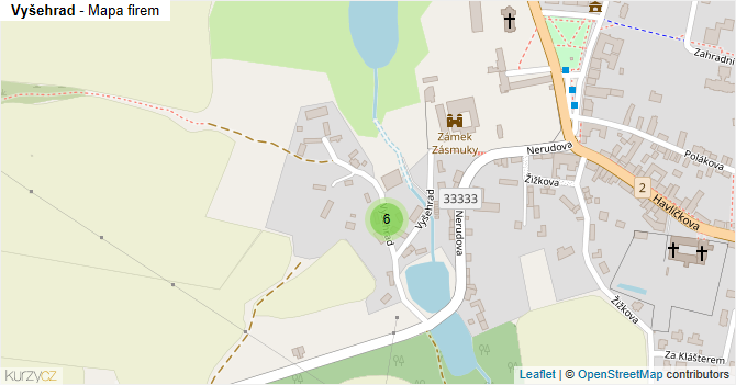 Vyšehrad - mapa firem