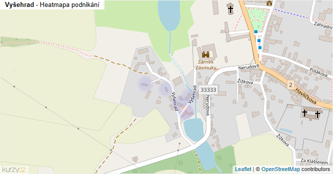 Vyšehrad - mapa podnikání