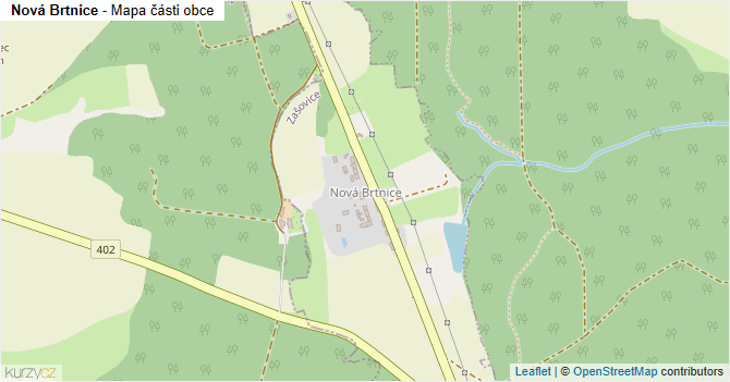 Nová Brtnice - mapa části obce