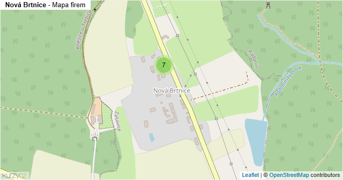 Nová Brtnice - mapa firem