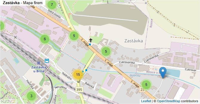 Zastávka - mapa firem