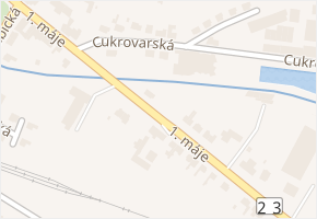 1. máje v obci Zastávka - mapa ulice