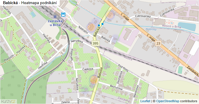 Babická - mapa podnikání