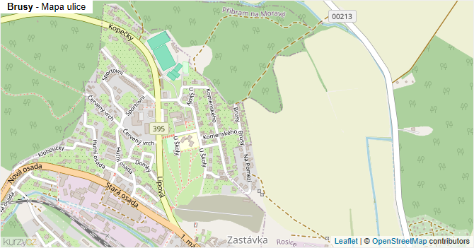 Brusy - mapa ulice
