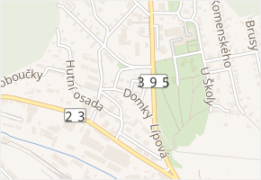 Domky v obci Zastávka - mapa ulice