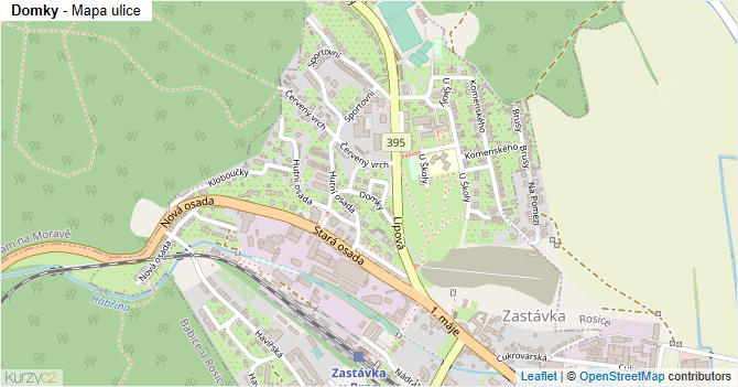 Domky - mapa ulice
