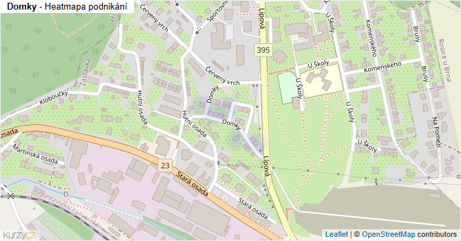 Domky - mapa podnikání