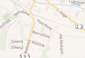 Dvořákova v obci Zastávka - mapa ulice