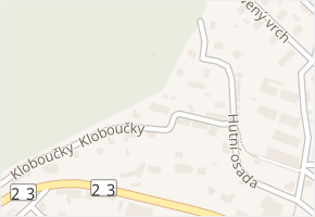 Kloboučky v obci Zastávka - mapa ulice