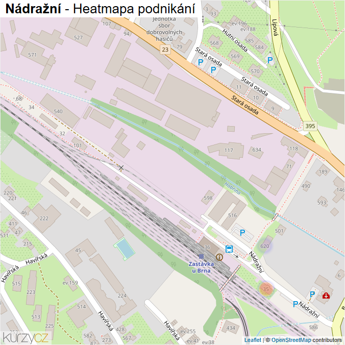 Mapa Nádražní - Firmy v ulici.