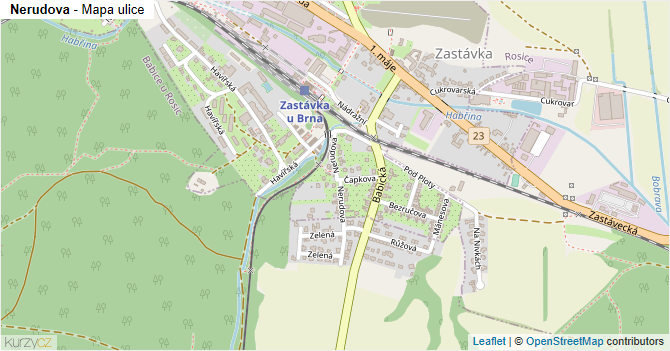 Nerudova - mapa ulice