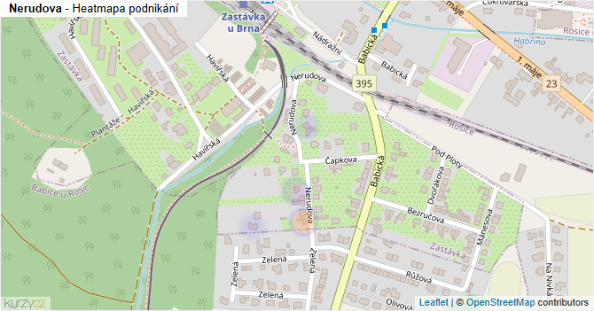 Nerudova - mapa podnikání