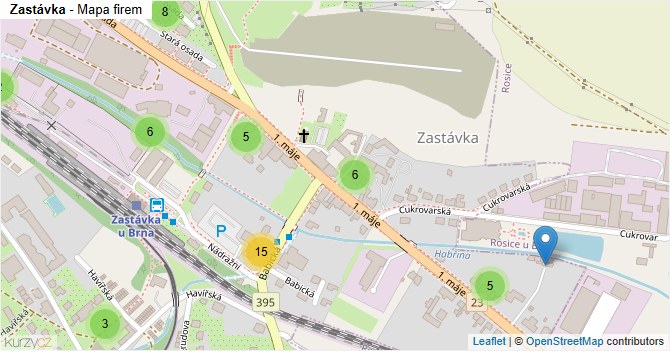 Zastávka - mapa firem