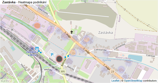 Zastávka - mapa podnikání