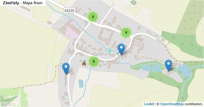 Zástřizly - mapa firem