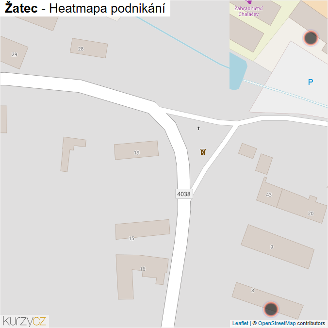 Mapa Žatec - Firmy v obci.