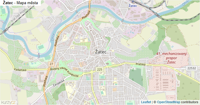 Žatec - mapa města