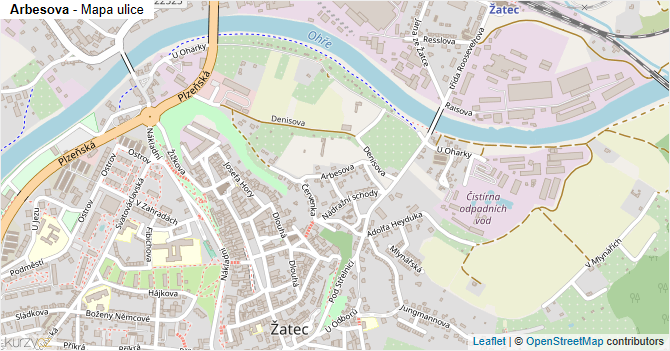 Arbesova - mapa ulice