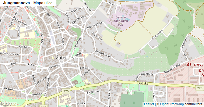 Jungmannova - mapa ulice