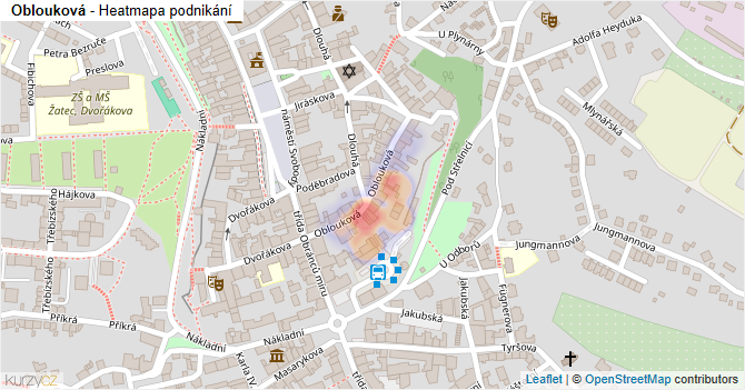Oblouková - mapa podnikání