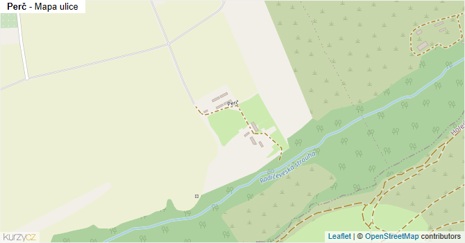 Perč - mapa ulice
