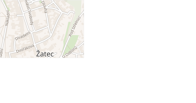 Poděbradova v obci Žatec - mapa ulice