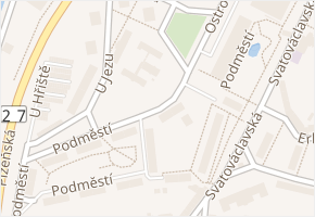 Podměstí v obci Žatec - mapa ulice
