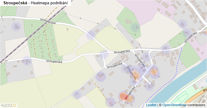 Stroupečská - mapa podnikání