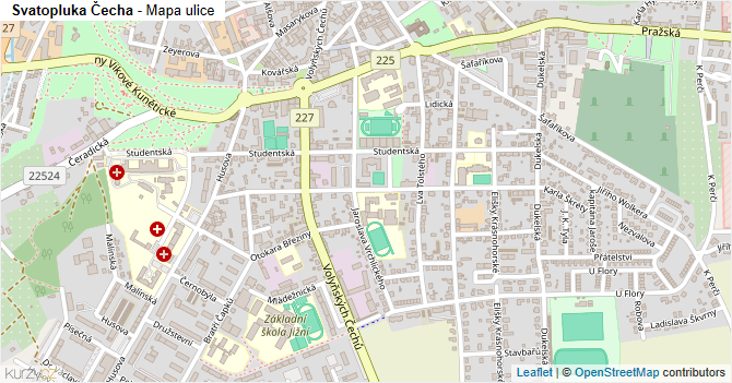 Svatopluka Čecha - mapa ulice