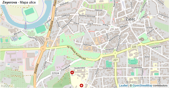 Zeyerova - mapa ulice