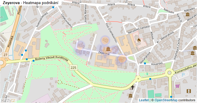 Zeyerova - mapa podnikání